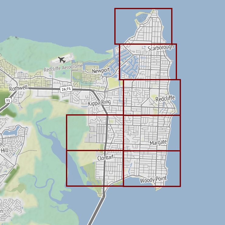 Key map of Redcliffe